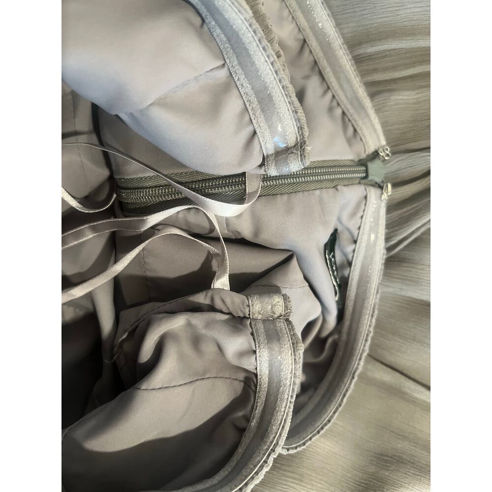 J. Crew Juliet Strapless Silk Chiffon Midi Dress Gray Small Bridesmaid Cocktail - Picture 6 of 8